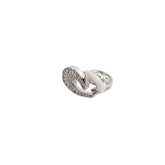 14k White Gold .50CT G SI1 Round Diamond Heart Ring